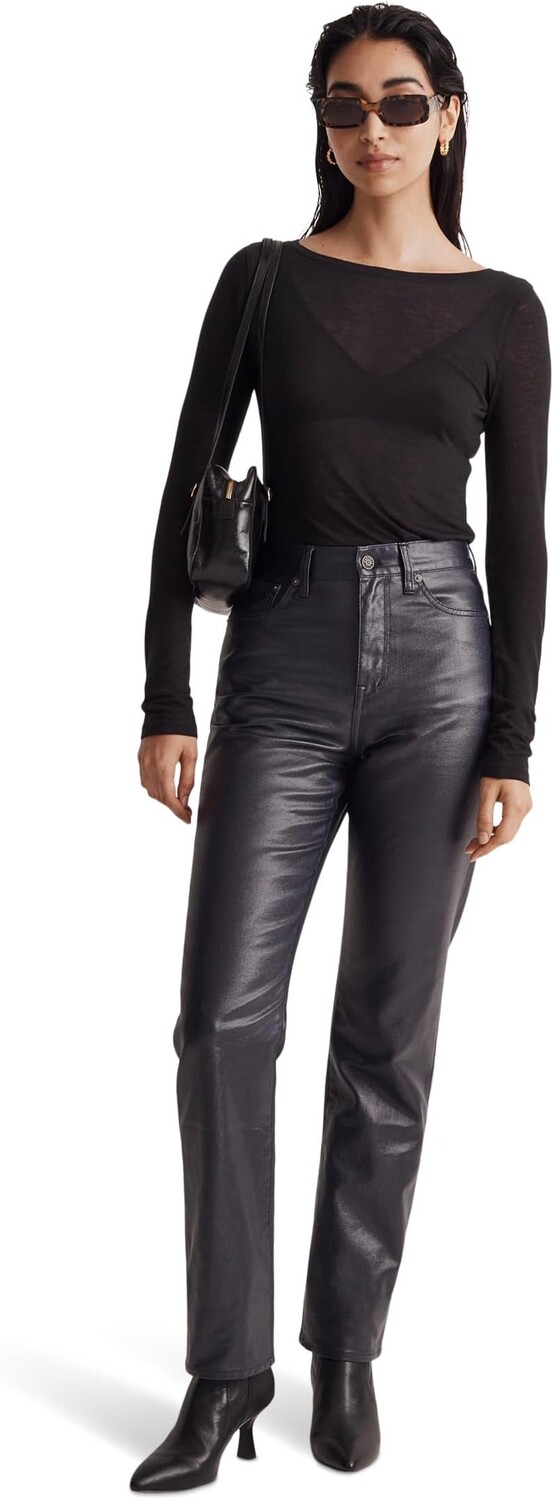 

Футболка с длинными рукавами и круглым вырезом Madewell, цвет True Black