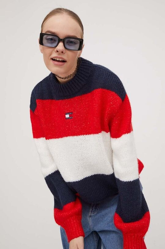 

Свитер из смесовой шерсти Tommy Jeans, темно-синий