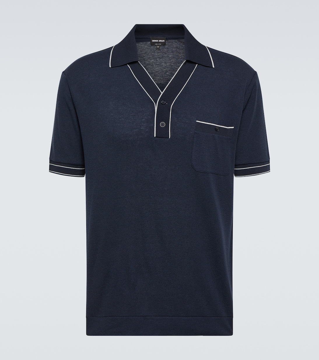 Рубашка-поло из джерси Giorgio Armani, синий рубашка из поплина giorgio armani синий