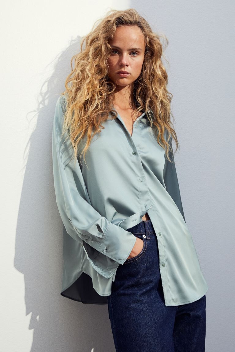 

Блуза с V-образным вырезом H&M