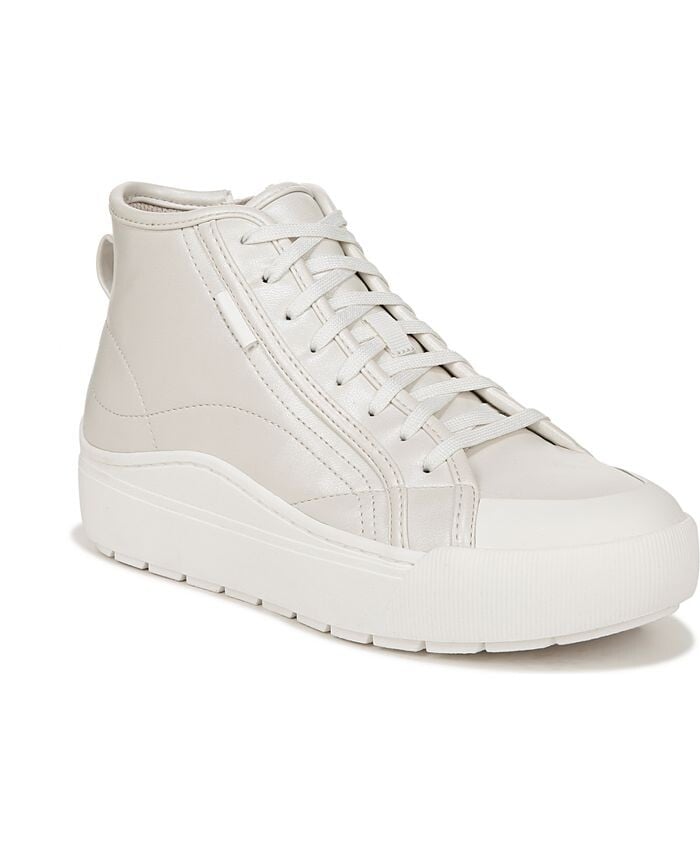 Женские кроссовки на платформе Time Off Hi2 Dr. Scholl's, цвет Metallic Pearl White Faux Leather