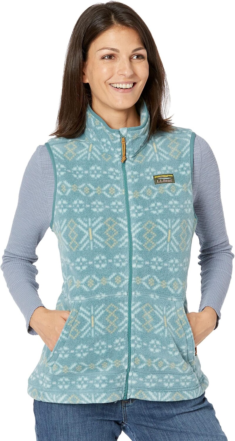

Классический флисовый жилет Mountain с принтом L.L.Bean, цвет Soft Spruce Fair Isle