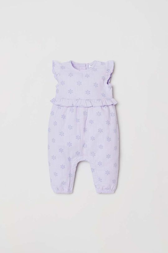 Хлопковые рамперы для новорожденных OVS, фиолетовый