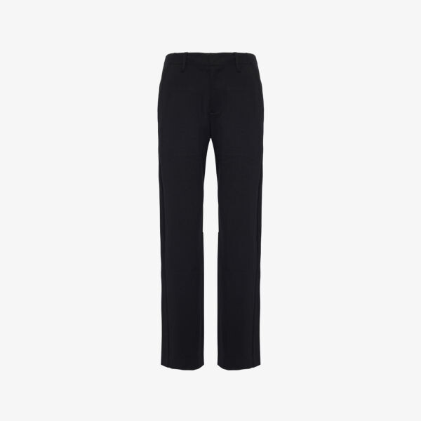 

Брюки прямого кроя с высокой посадкой из эластичной ткани Shea Rag & Bone, черный