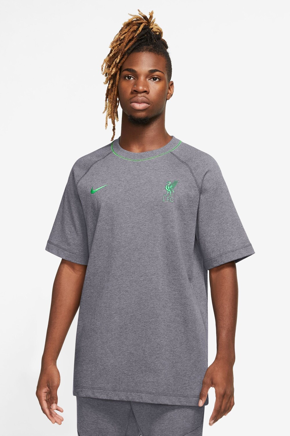 

Футбольная футболка Liverpool FC с короткими рукавами Nike, серый