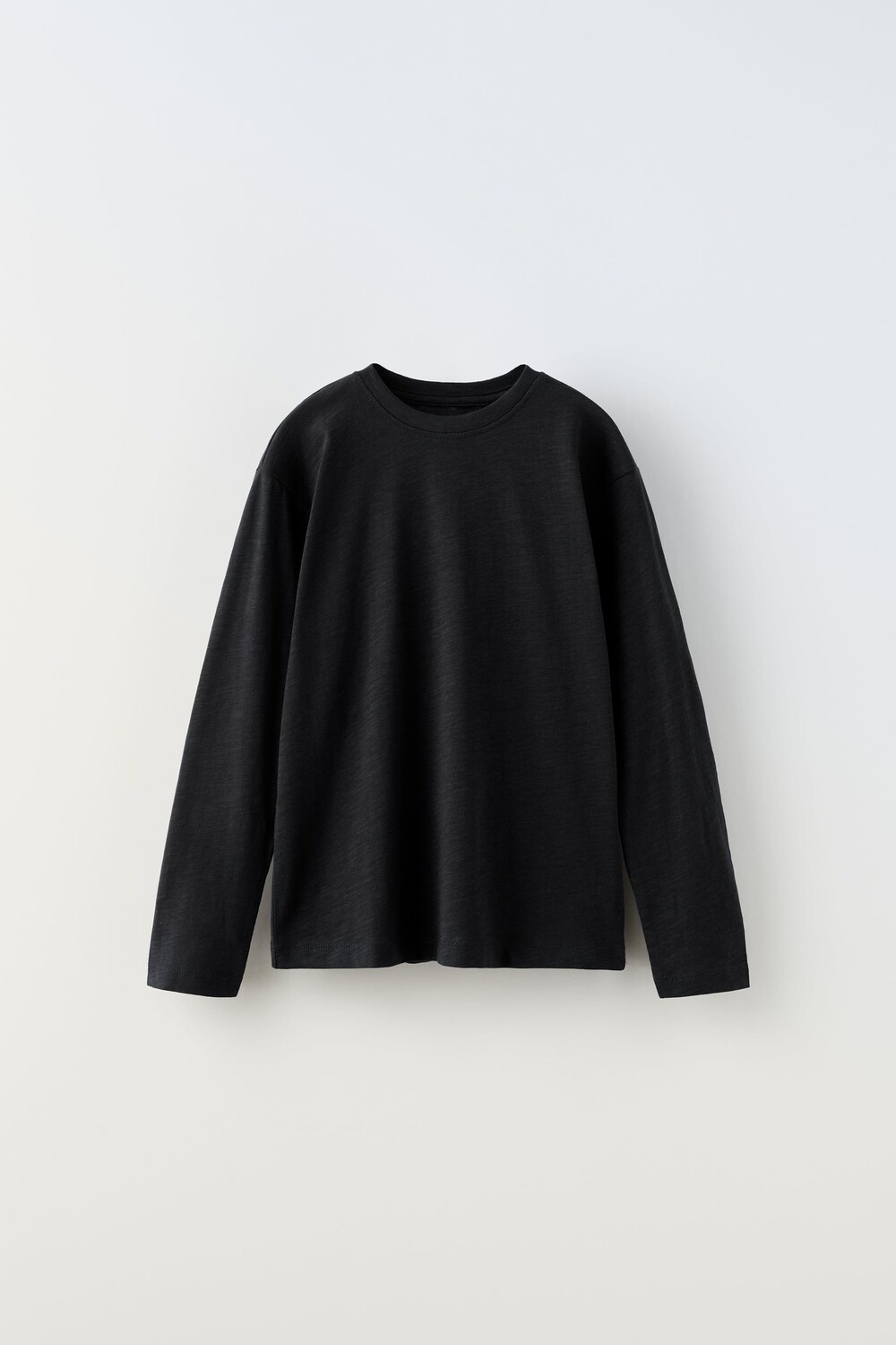

Трикотажная рубашка из одноцветной пряжи Zara, черный