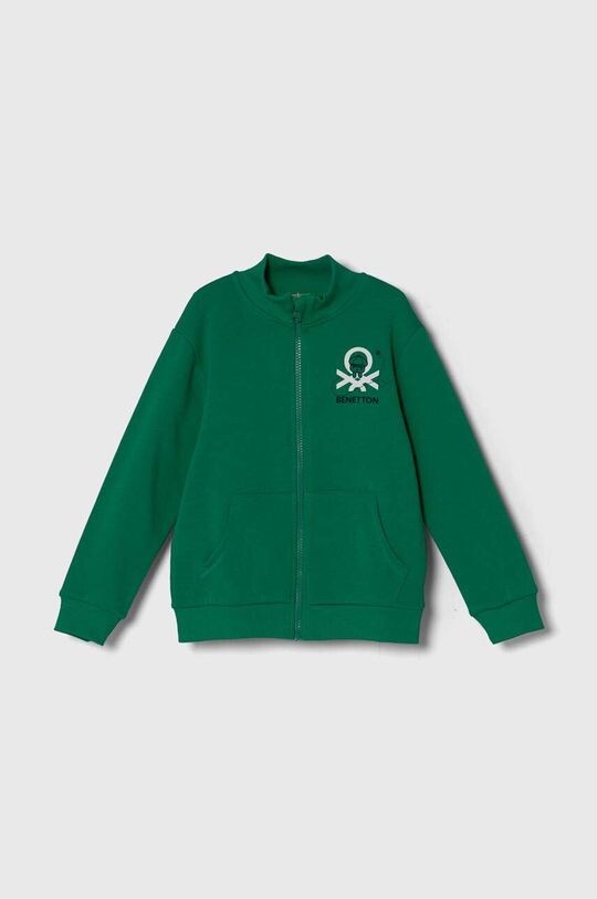 

Детская хлопковая толстовка United Colors of Benetton, зеленый