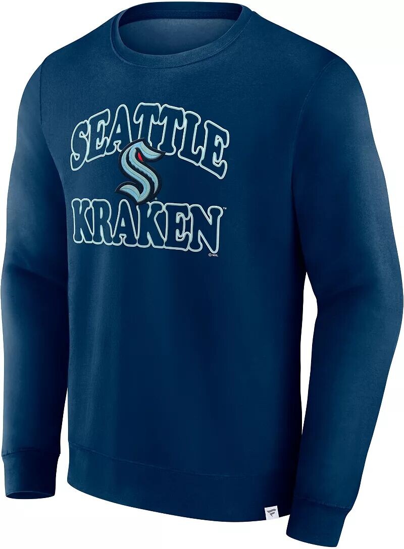 

Темно-синий свитшот с круглым вырезом NHL Seattle Kraken Vintage