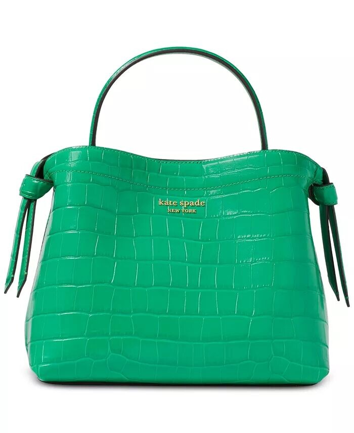 

Сумка Knott из кожи с тиснением под крокодила и верхней ручкой Kate Spade New York, зеленый