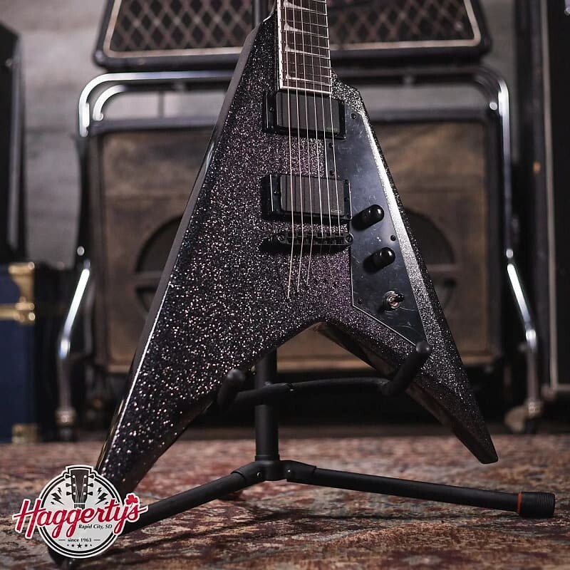

Электрогитара ESP LTD KH-V Kirk Hammett Signature Electric Guitar - Black Sparkle