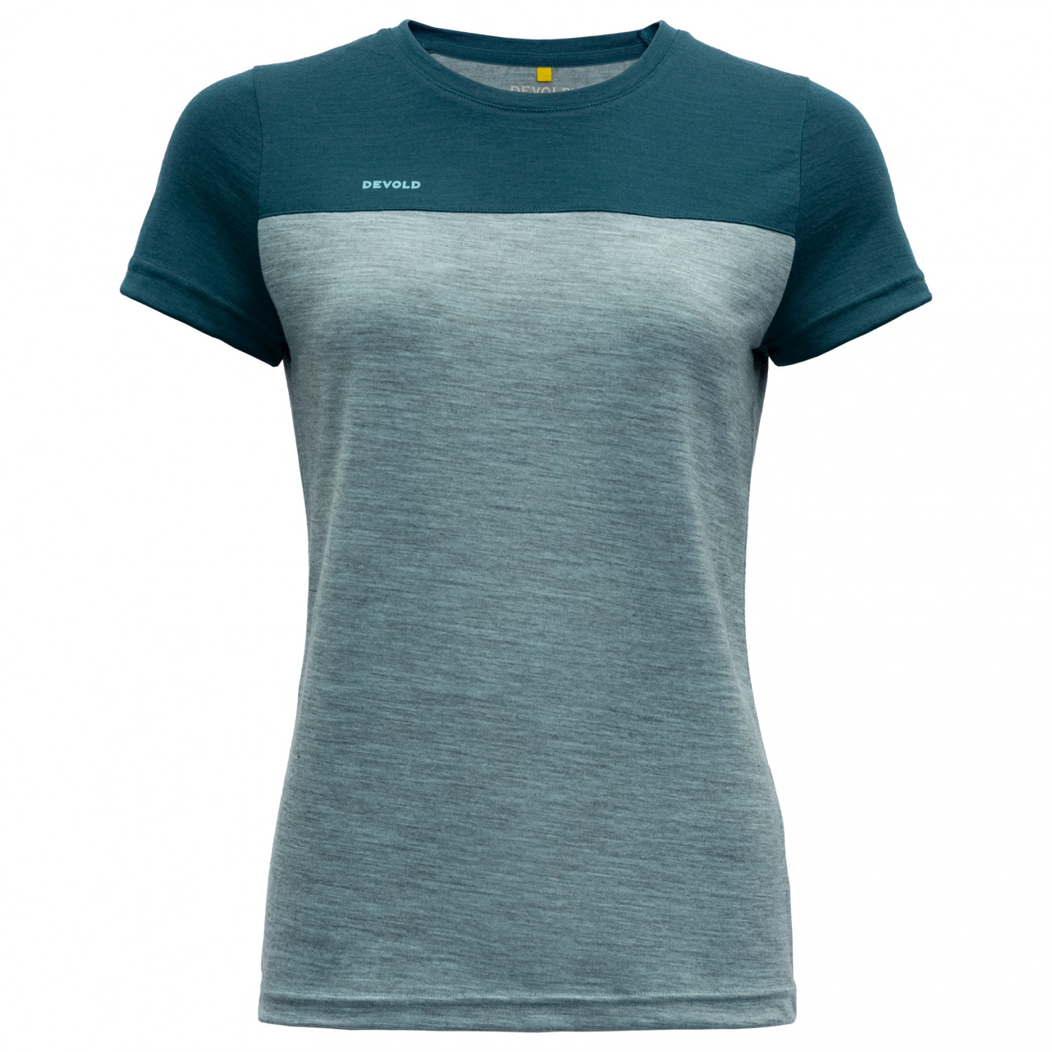 Рубашка из мериноса Devold Women's Norang Tee, цвет Pond/Cameo Melange