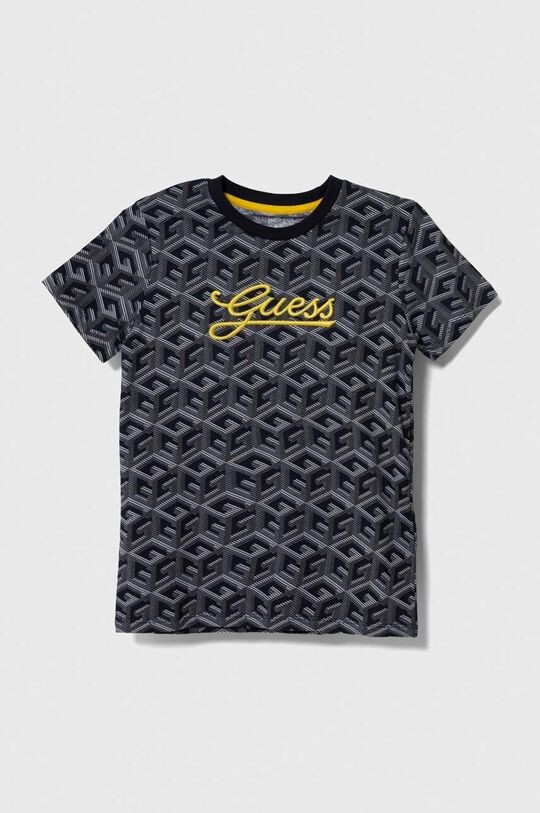 

Детская хлопковая футболка Guess, темно-синий