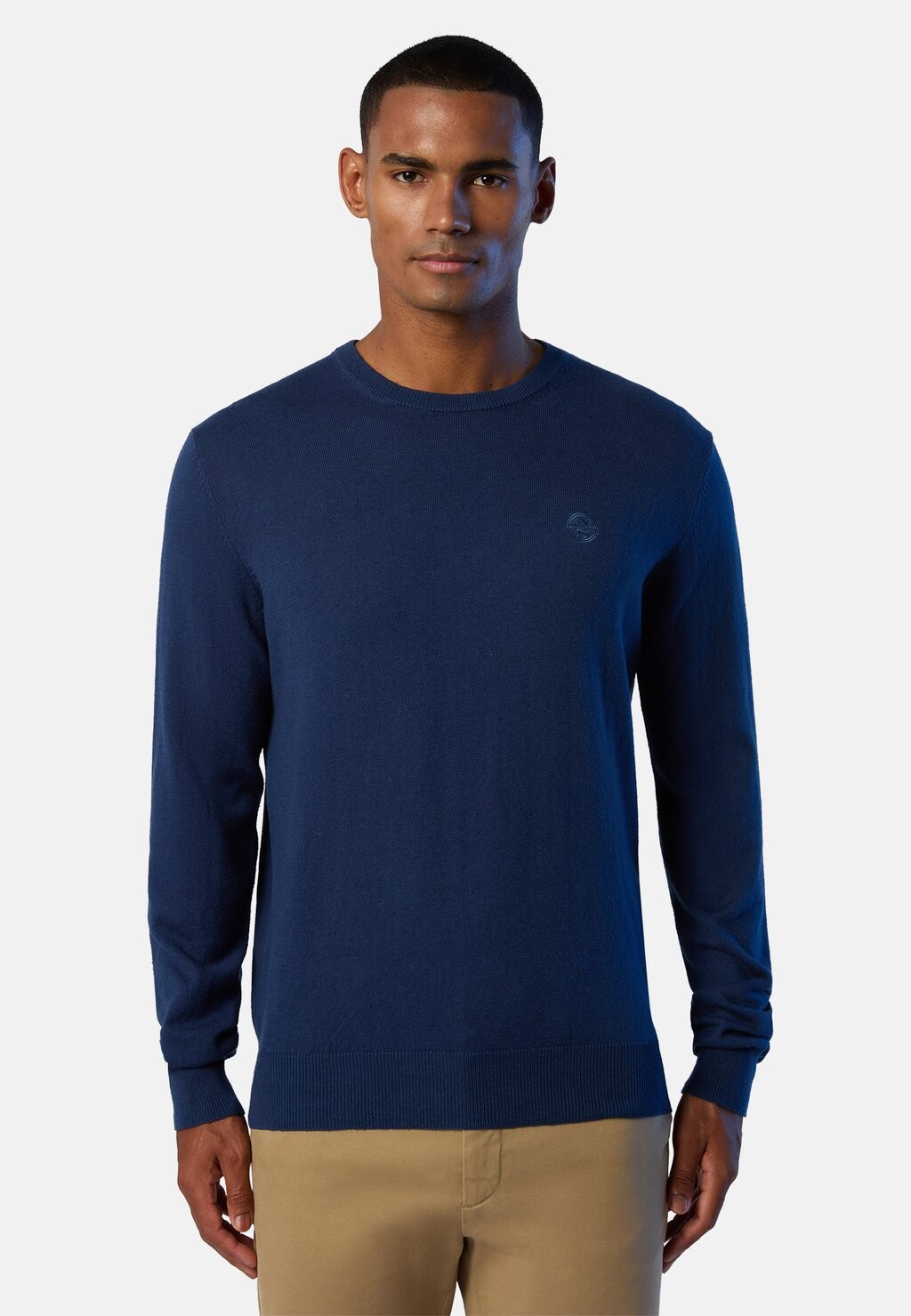 

Свитер Mit Rundhalsausschnitt Und Logo North Sails, синий