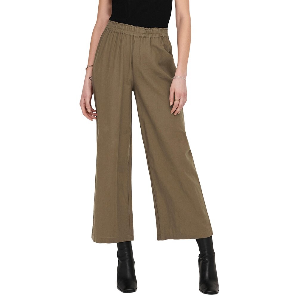 

Брюки Only Tokyo Linen Blend ST High Waist, коричневый
