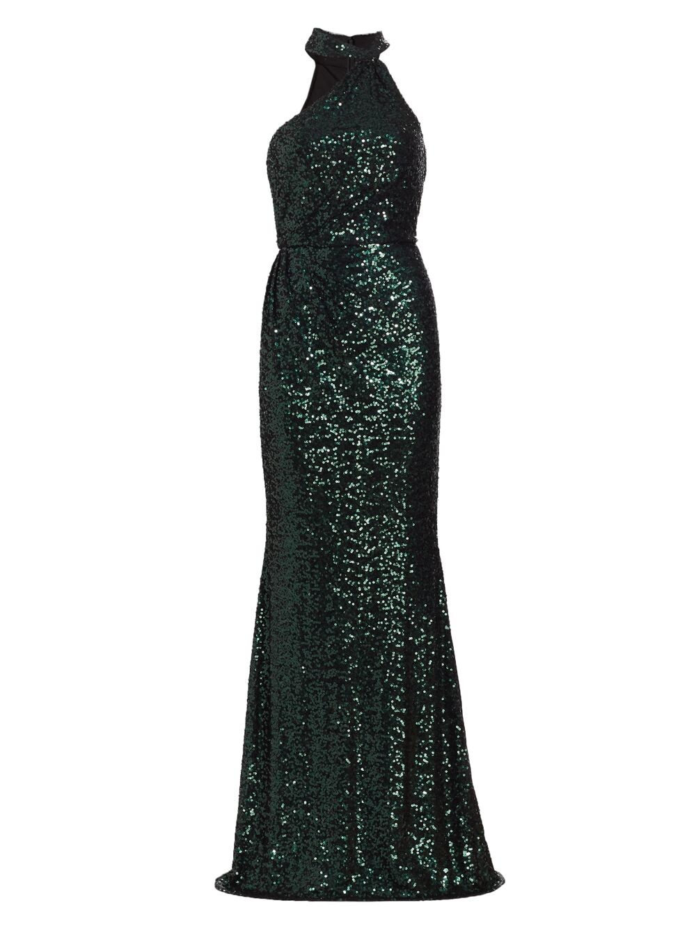 

Асимметричное платье-русалка с пайетками Badgley Mischka