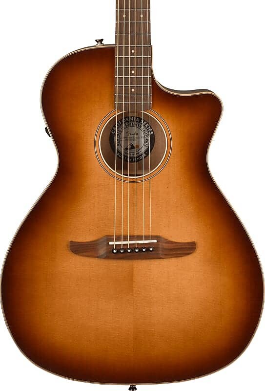 

Акустическая гитара Fender Newporter Classic Acoustic Electric Gutiar w/ Gig Bag. Pau Ferro Fingerboard, Aged Cognac Burst