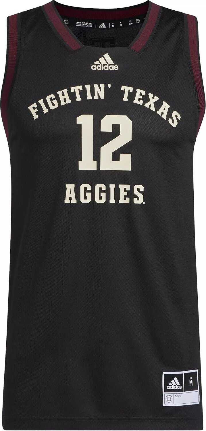 

Мужская черная майка Adidas Texas A&M Aggies Swingman