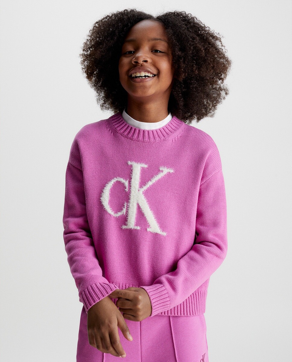 

Розовый девичий свитер Calvin Klein, фуксия