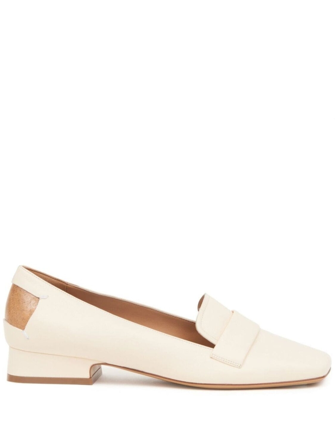 

Лоферы с декоративной строчкой Maison Margiela, белый