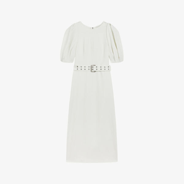 

Платье миди Gabyela из эластичной ткани с объемными рукавами Ted Baker, белый