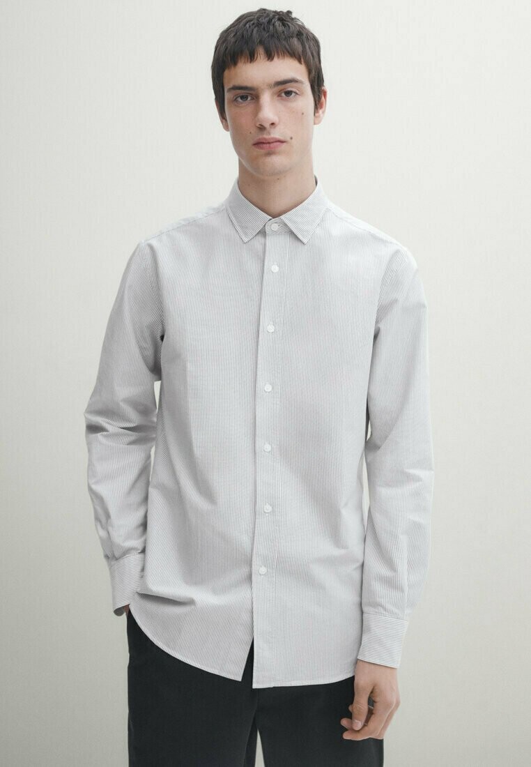 

Рубашка деловая MICRO STRIPED OXFORD Massimo Dutti, серый