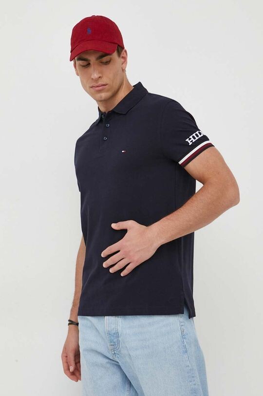 

Хлопковая рубашка-поло Tommy Hilfiger, темно-синий