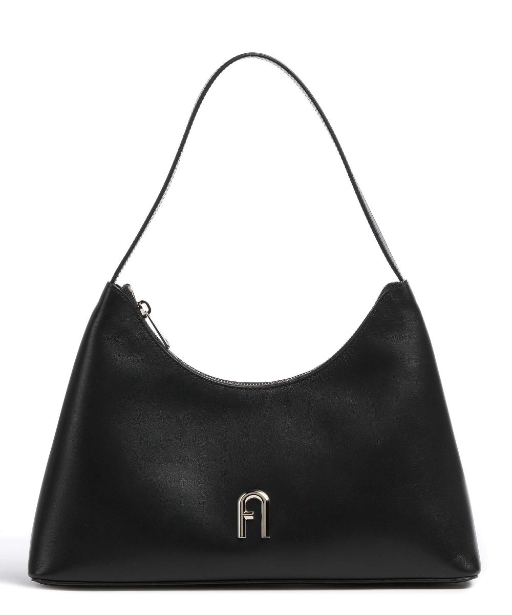 Кожаная сумка-ведро Diamante S Furla, черный наплечная сумка женская furla diamante s коричневый