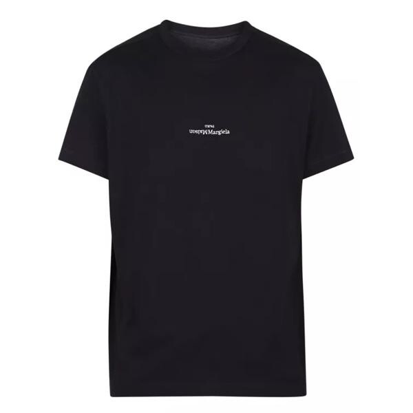 

Футболка logo detail jersey t-shirt Maison Margiela, черный