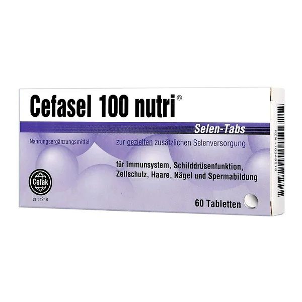 цена Селен в таблетках Cefasel 100 Nutri 100 mg Tabletki , 60 шт