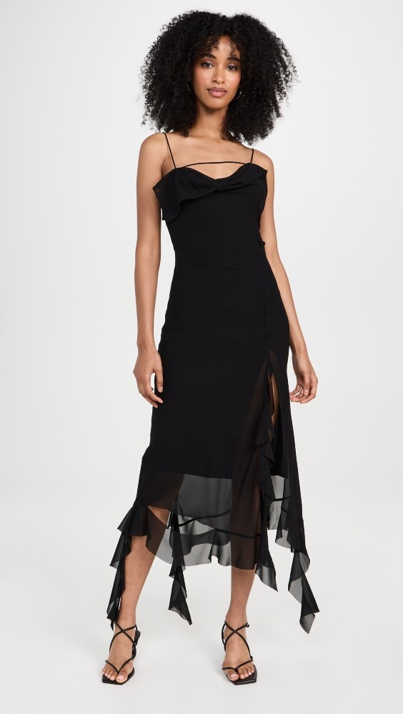 

Платье Acne Studios Ruffle, черный