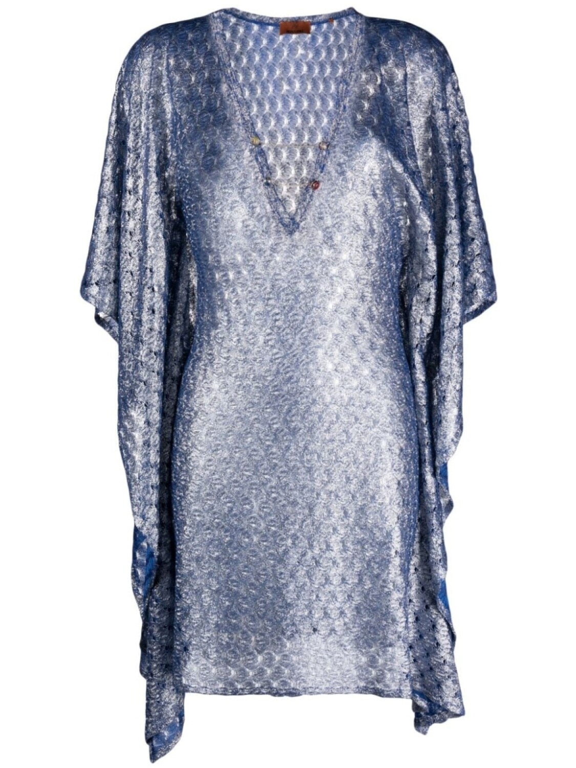 

Missoni кафтан рыхлой вязки с цепочкой, синий