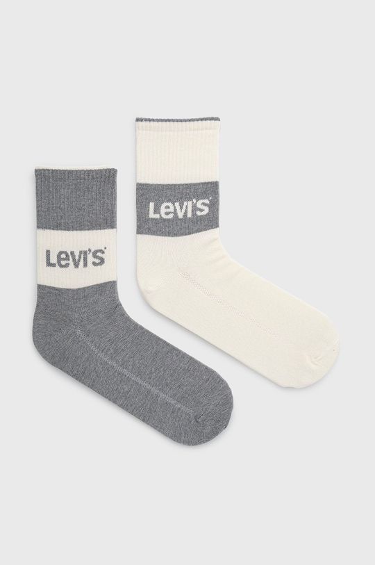 Носки Levi's, серый носки женские длинные с рисунком 2 пары