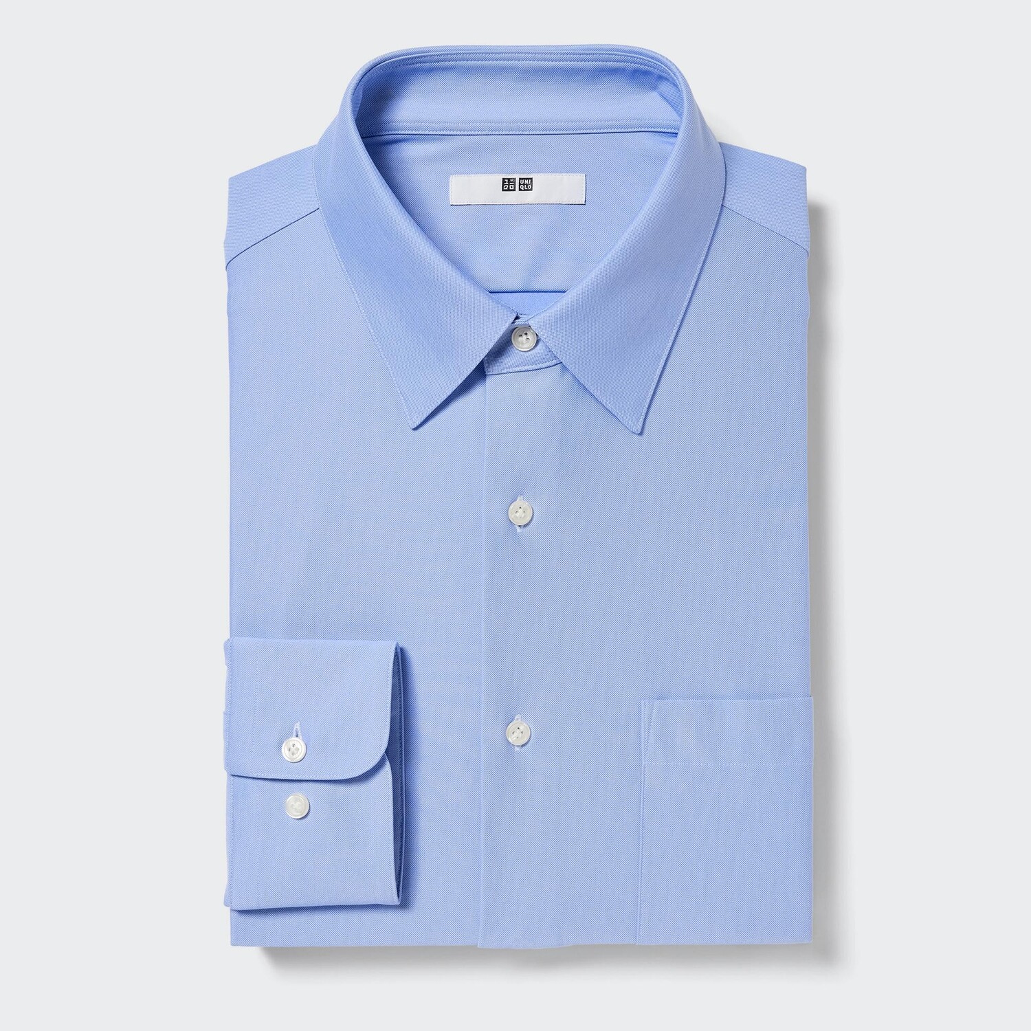 

Рубашка UNIQLO Non-iron в полоску из джерси с длинными рукавами, синий