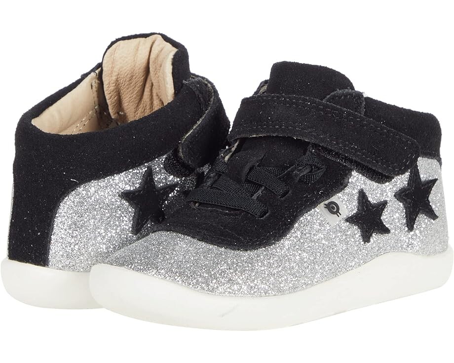 

Кроссовки Old Soles Star Avenue, цвет Glam Argent/Black Suede
