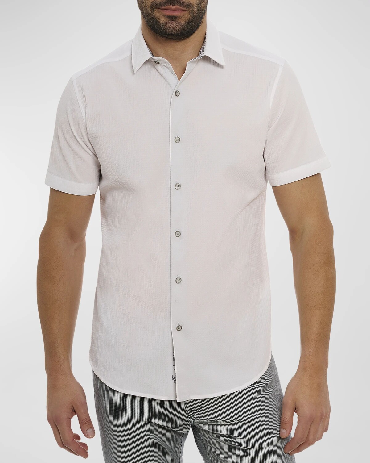 

Мужская рубашка с коротким рукавом Shark Bite Robert Graham, цвет White