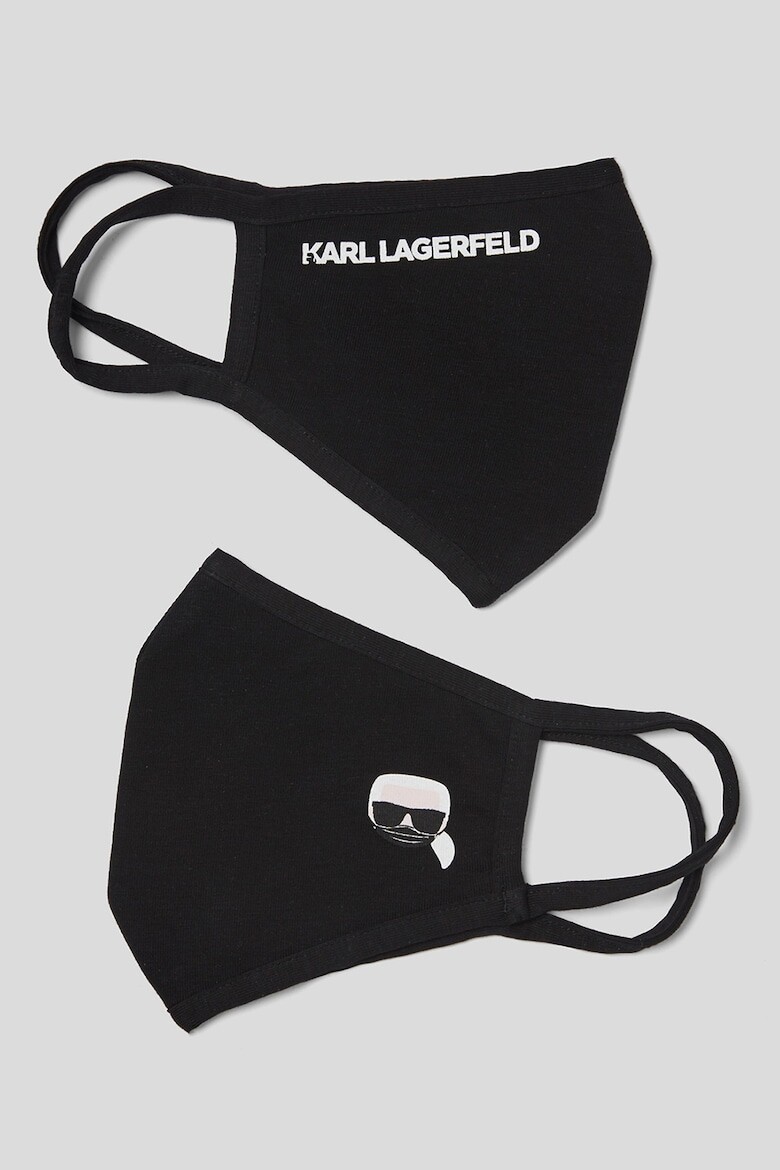 

Защитная маска для лица из натурального хлопка - 2 шт Karl Lagerfeld, черный