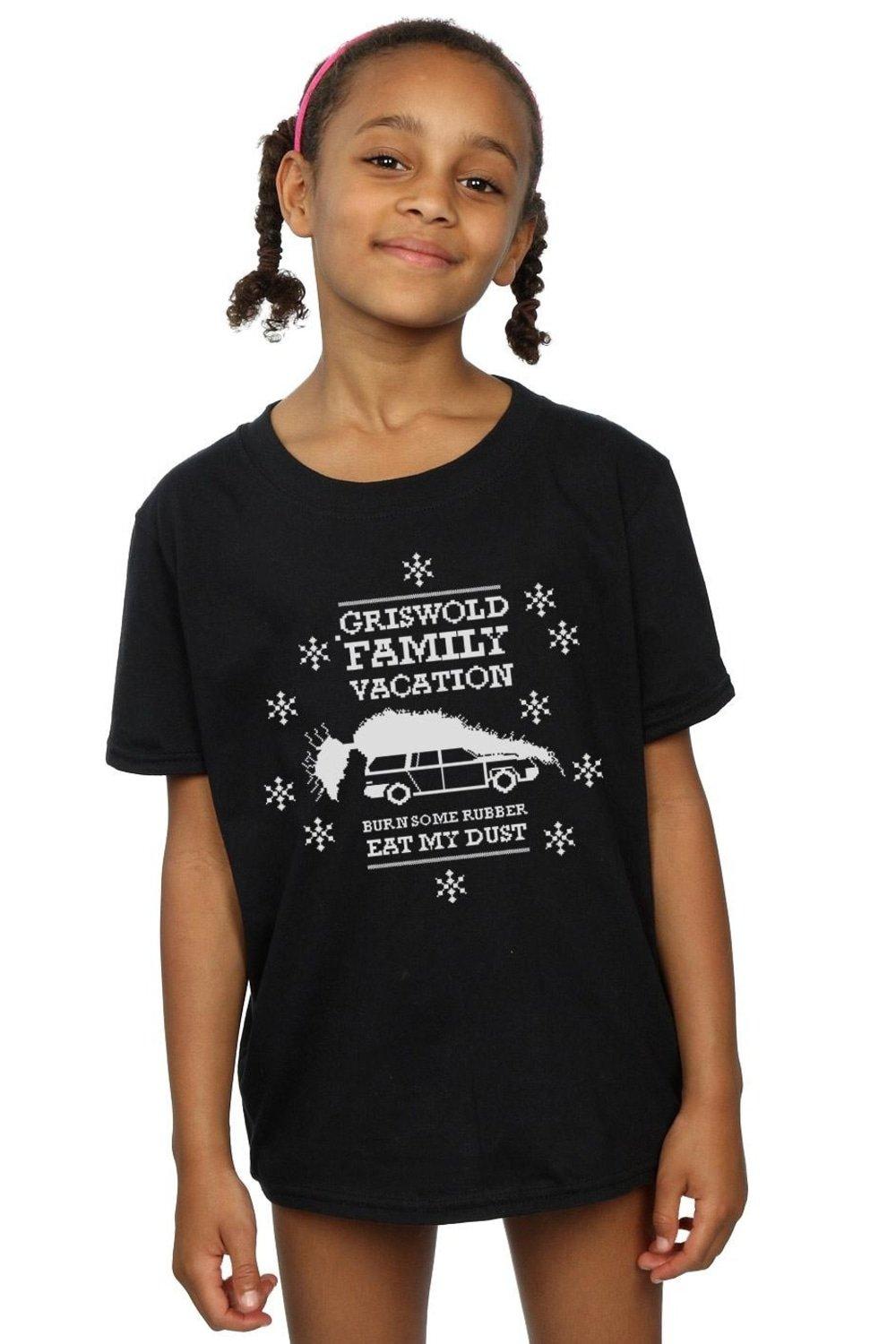 Хлопковая футболка Eat My Dust National Lampoon's Christmas Vacation, черный