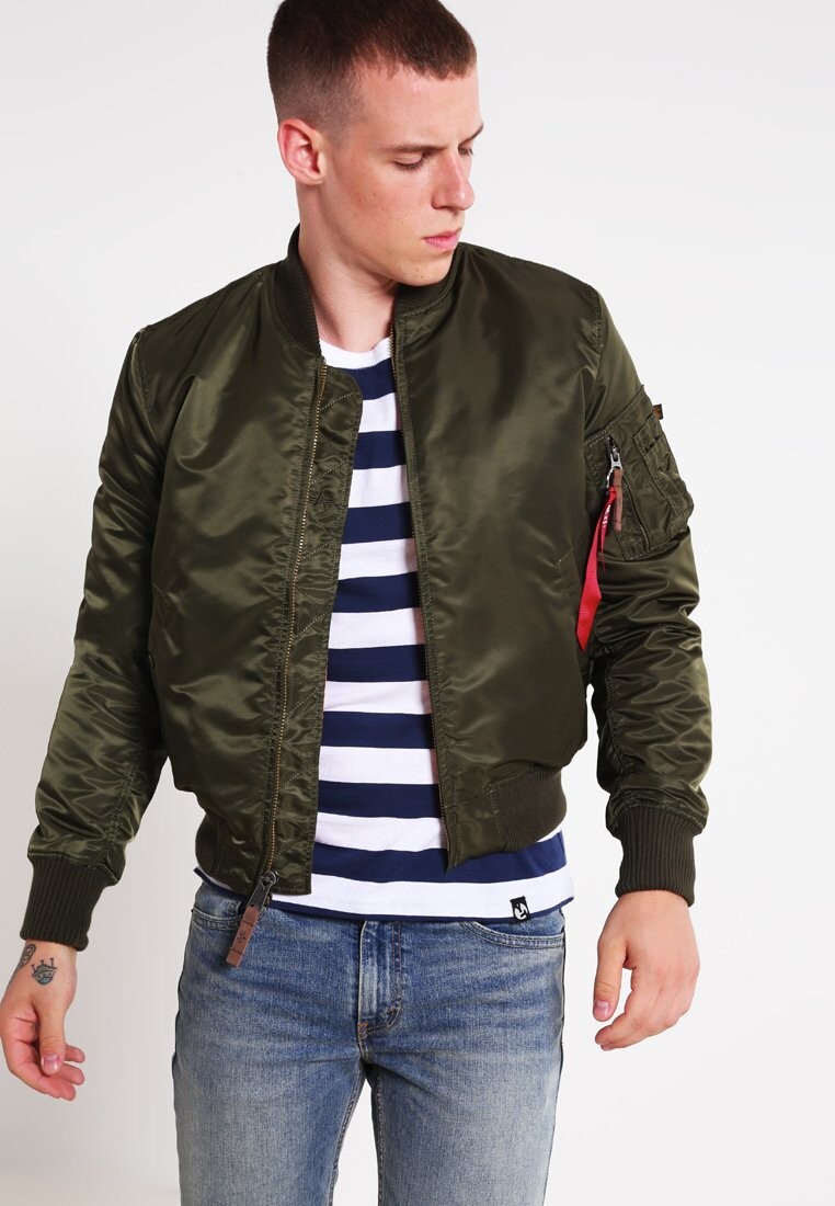 

Куртка-бомбер Alpha Industries, темно-зеленый