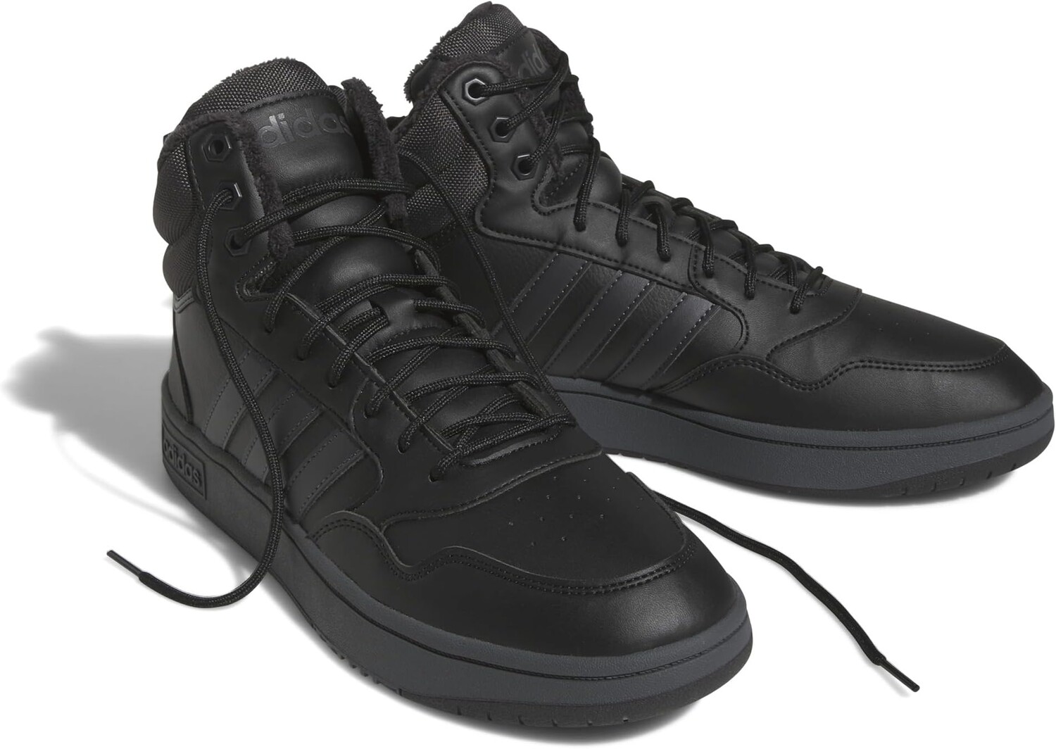 

Кроссовки Hoops 3.0 Mid adidas, цвет Black/Carbon/White
