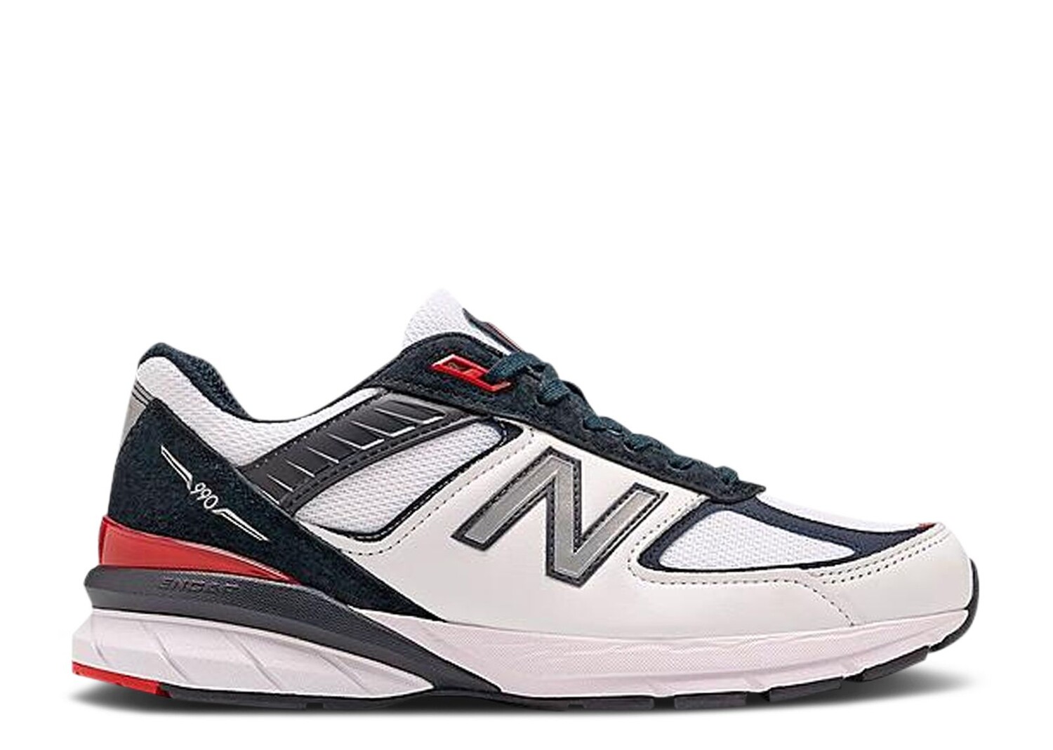 

Кроссовки New Balance 990V5 Made In Usa 'White Carbon Red', белый