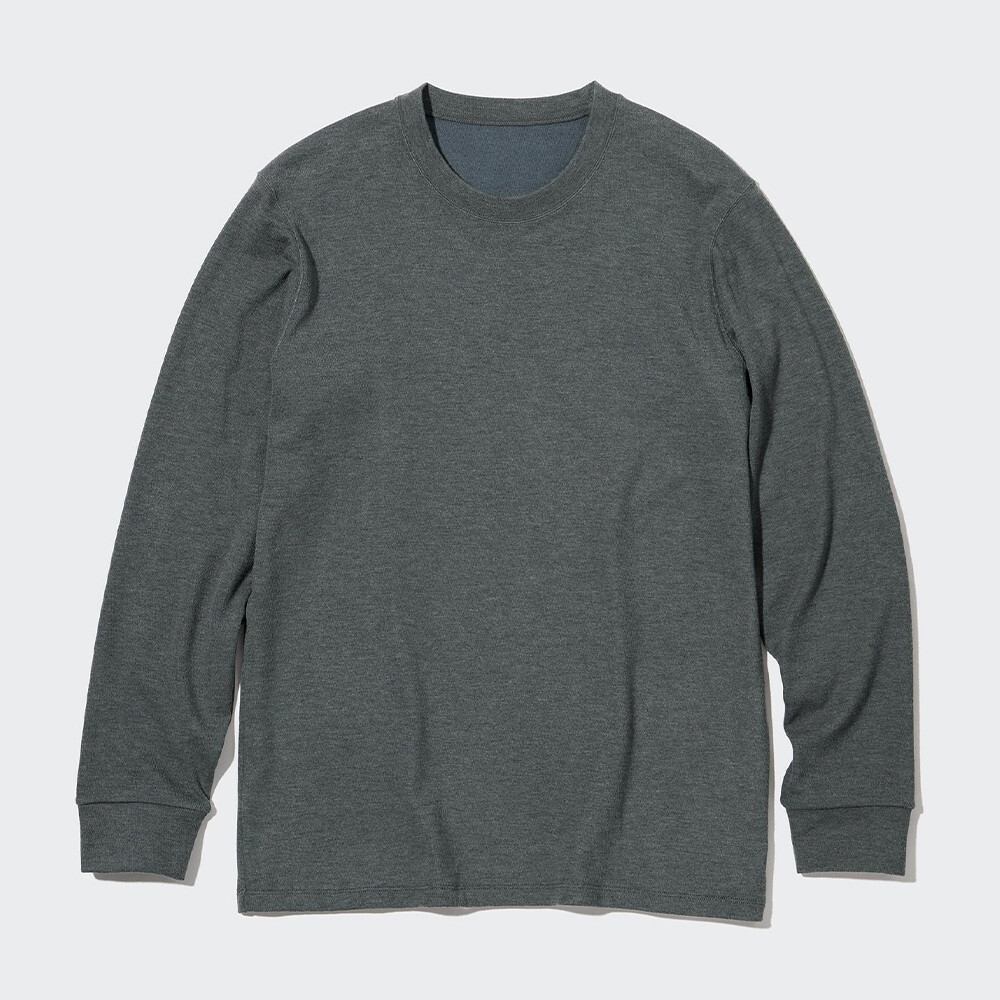 

Мужскоенижнее белье Uniqlo HEATTECH круглым вырезом, темно-серый