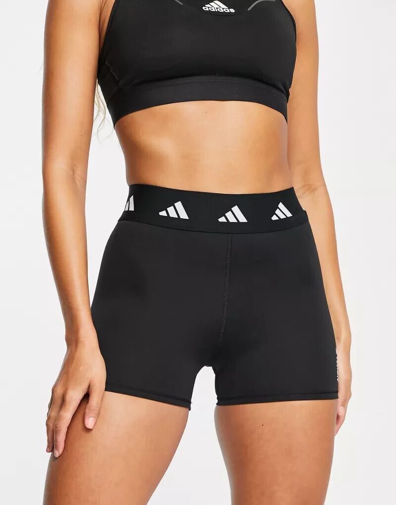 

Черные укороченные леггинсы adidas Training Techfit adidas performance