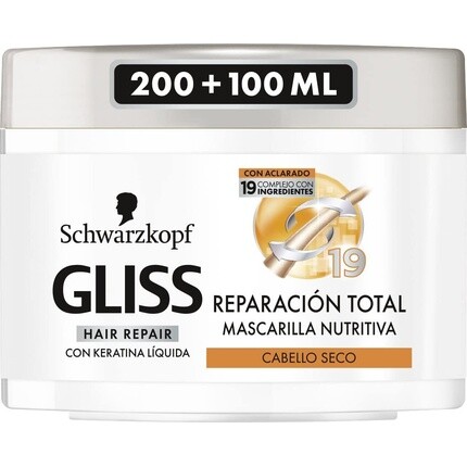 

Восстанавливающая маска Reparador Total, 300 мл, Gliss