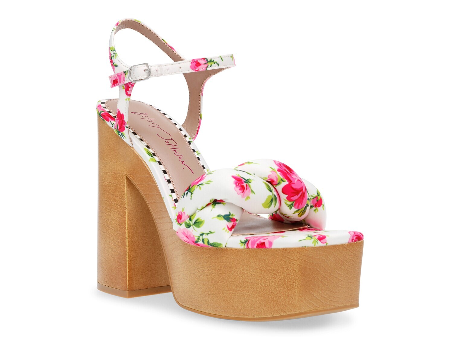 

Сандалии на платформе Betsey Johnson Mandee, белый мультиколор