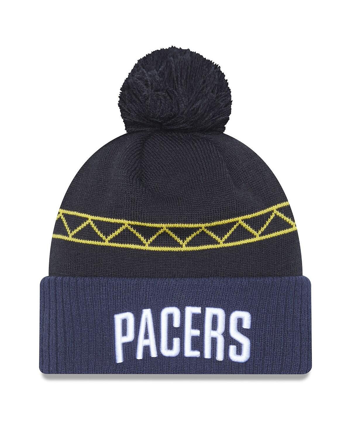 

Мужская темно-синяя вязаная шапка с помпоном Indiana Pacers 2022/23 City Edition New Era