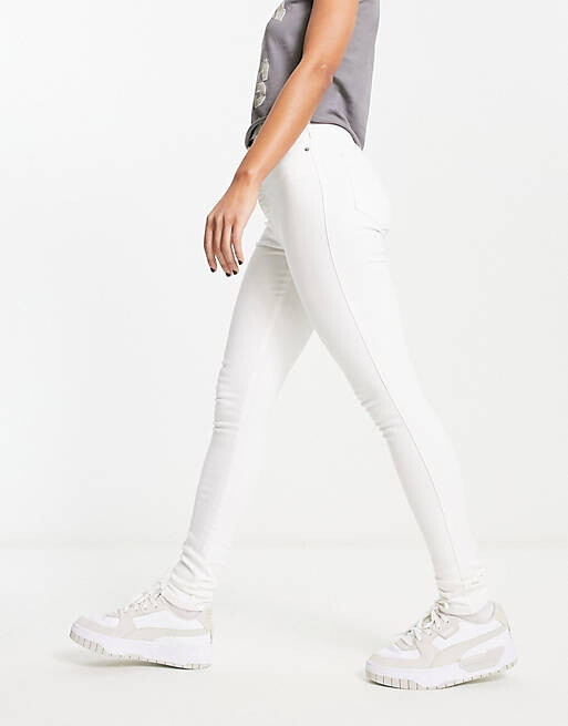

Белые супероблегающие джинсы с высокой посадкой Dr Denim Moxy