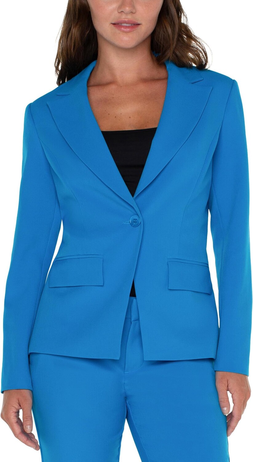 

Блейзер Liverpool Los Angeles Luxe Stretch Notch Collar Blazer, цвет Diva Blue