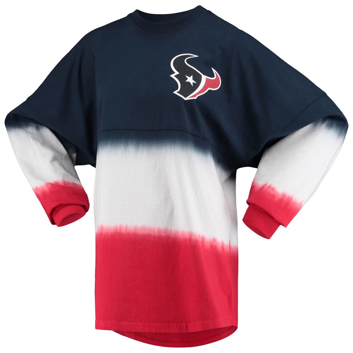 

Женская футболка Fanatics с логотипом темно-синего/белого цвета Houston Texans с длинным рукавом и эффектом омбре Fanatics, Синий