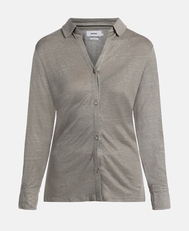 

Льняная блузка Notshy Cashmere, хаки