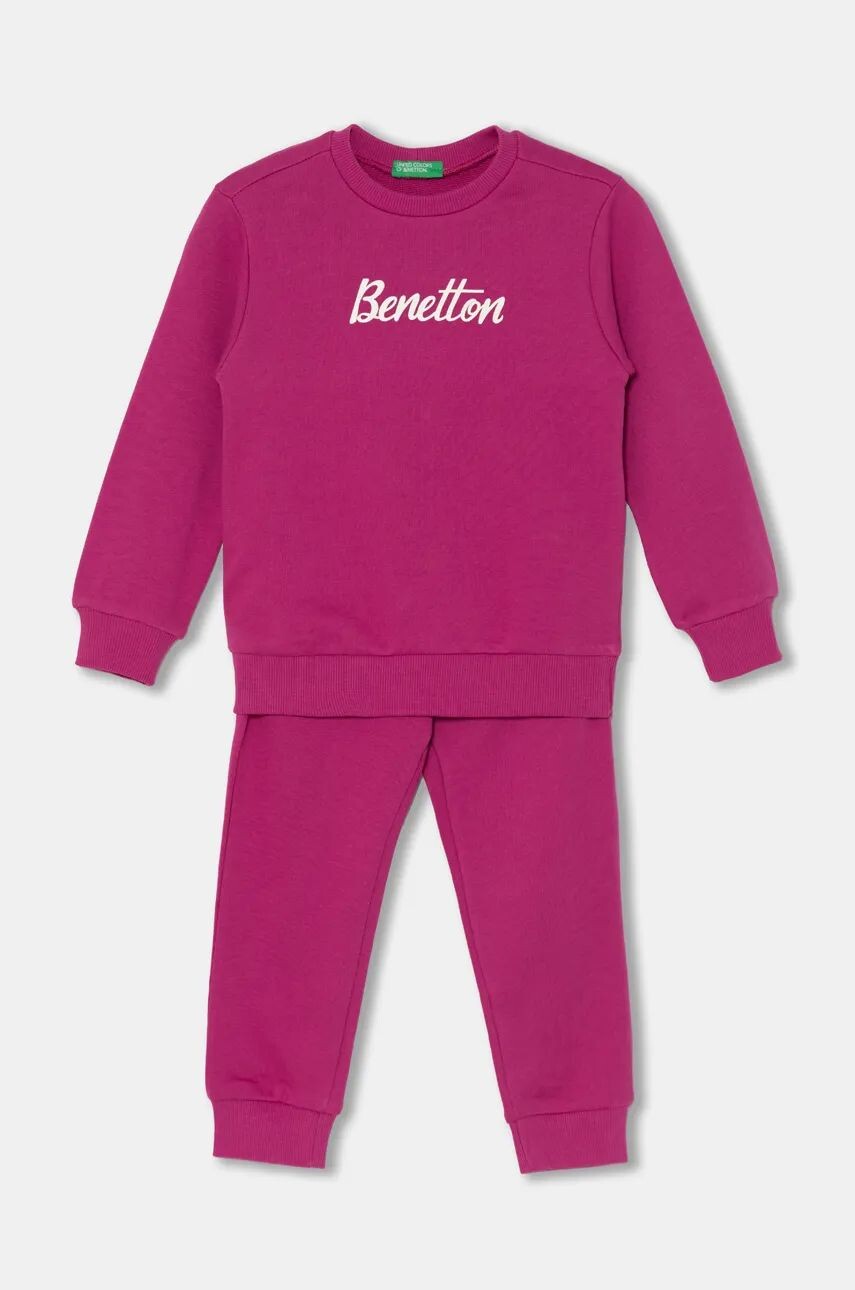 

Шерстяной спортивный костюм для мальчиков United Colors of Benetton, розовый
